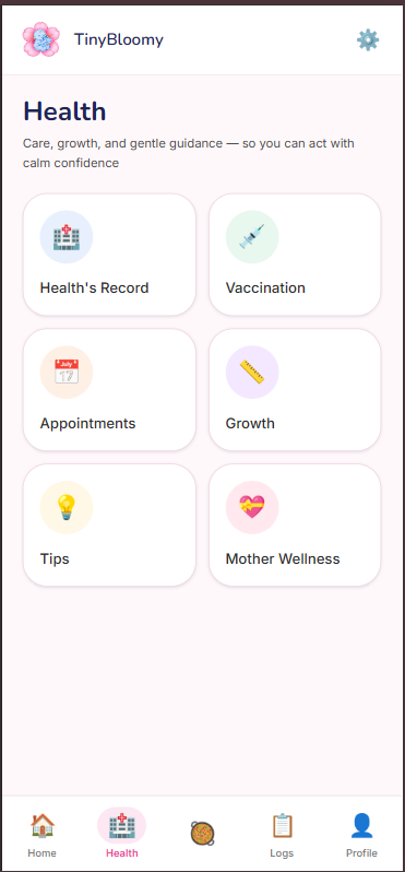 Health hub: record, vaccination, appointments, growth, tips, mother wellness